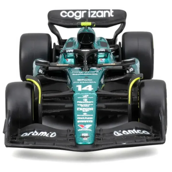 Bburago: Aston Martin AMR23 F1 samochód wyścigowy metalowy model samochodu 1/43 (Fernando Alonso #14) zdjęcie 3