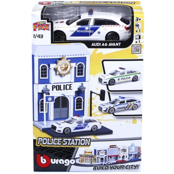 Bburago city - Audi A6 radiowóz policyjny i komisariat 1 /43 zdjęcie 2