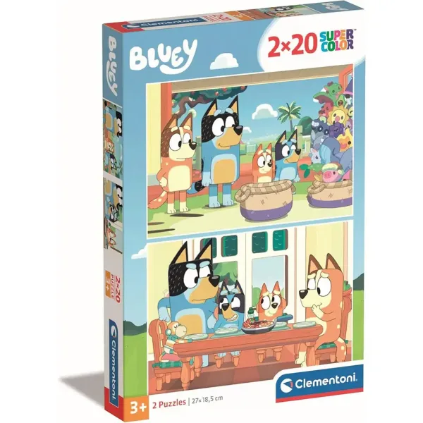 Bluey 2x20szt. superkolorowa układanka - Clementoni zdjęcie 1