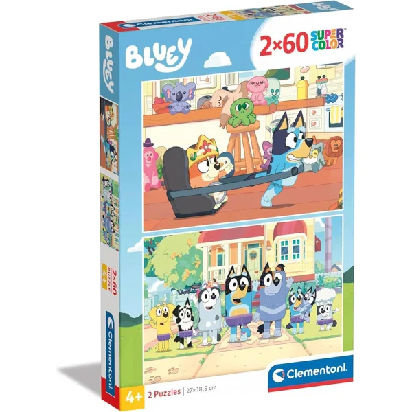 Bluey 2x60szt. supercolor puzzle - Clementoni zdjęcie 1