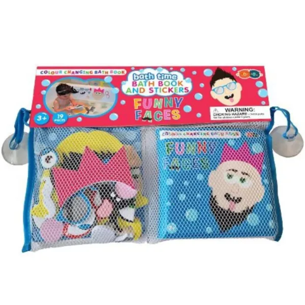 Buddy & Barney Zmieniająca kolor książeczka kąpielowa i naklejki - Śmieszne twarze zdjęcie 1