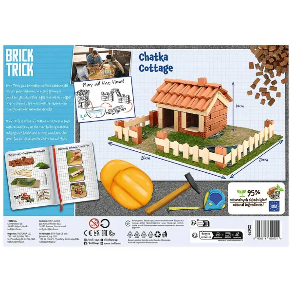 Budujemy z cegieł Brick Trick: Chatka 85 elementów zestawu konstrukcyjnego - Trefl zdjęcie 2