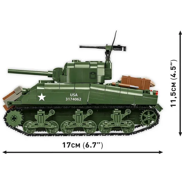 COBI: Gra konstrukcyjna czołgu M4A1 Sherman (3126) zdjęcie 5