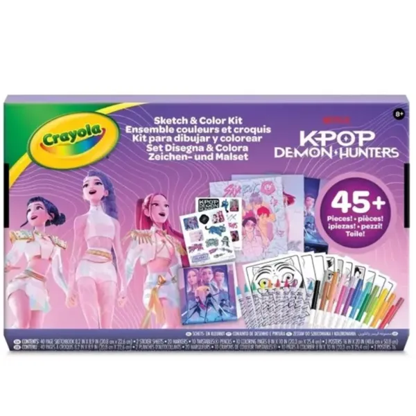 Crayola: Color & Sketch - K-Pop Demon Hunters kreatywny zestaw do rysowania i kolorowania zdjęcie 1