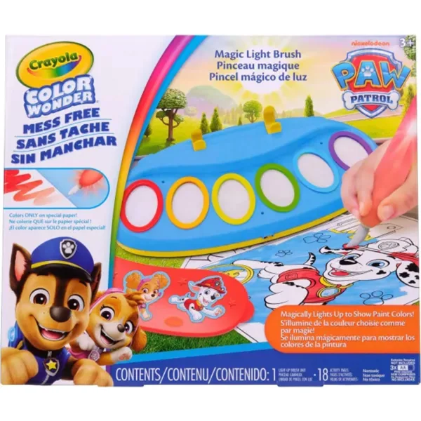 Crayola: Color Wonder Zestaw farb magicznych z świecącym pędzlem - Psi Patrol zdjęcie 2