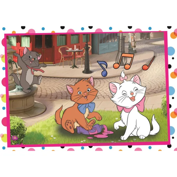 Disney Klasyki 101 dalmatyńczyków i Aryskotraci – puzzle Supercolor 2 × 60 elementów - Clementoni zdjęcie 2