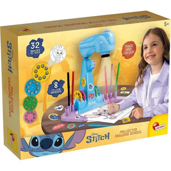 Disney Stitch Zestaw do kolorowania z projektorem - Lisciani