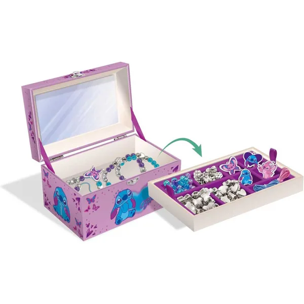 Disney Stitch Pudełko na biżuterię z koralikami do nawlekania - Lisciani zdjęcie 3