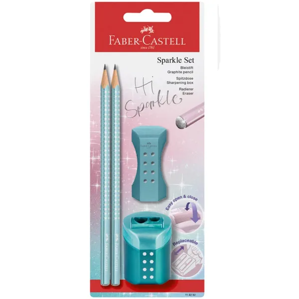 Faber-Castell: SPARKLE zestaw przyborów piśmienniczych 4 szt. w różnych wersjach 1 szt. zdjęcie 2