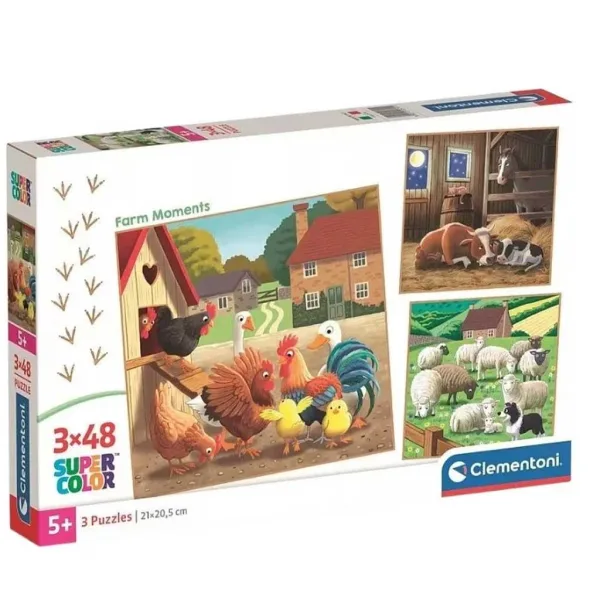 Farmowe chwile 3x48 sztuk Super Color puzzle - Clementoni zdjęcie 1