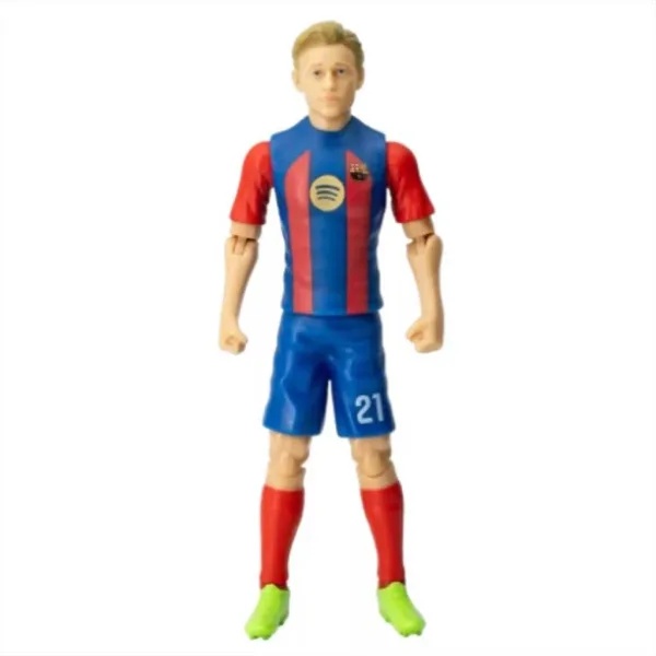 Figurka akcji piłkarza, 20 cm - Barcelona, F. De Jong w koszulce z numerem 21 zdjęcie 2
