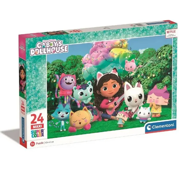 Koci Domek Gabi: Maxi Super Color Puzzle 24 elementy - Clementoni zdjęcie 1