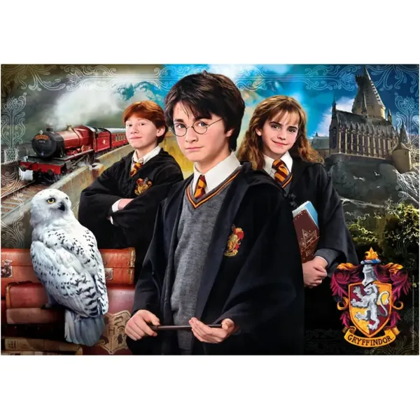 Harry Potter - Puzzle 1000 elementów z plakatem przy bramie do Hogwartu - Clementoni zdjęcie 2