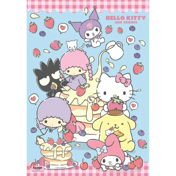 Hello Kitty i przyjaciele Słodkie smakołyki 1000 elementów puzzli – Clementoni zdjęcie 2