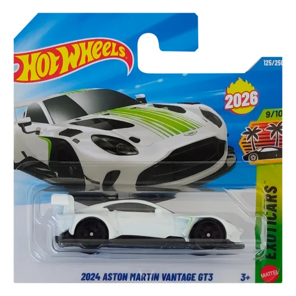 Hot Wheels: 2024 Aston Martin Vantage GT3 biały samochodzik 1/64 - Mattel zdjęcie 1