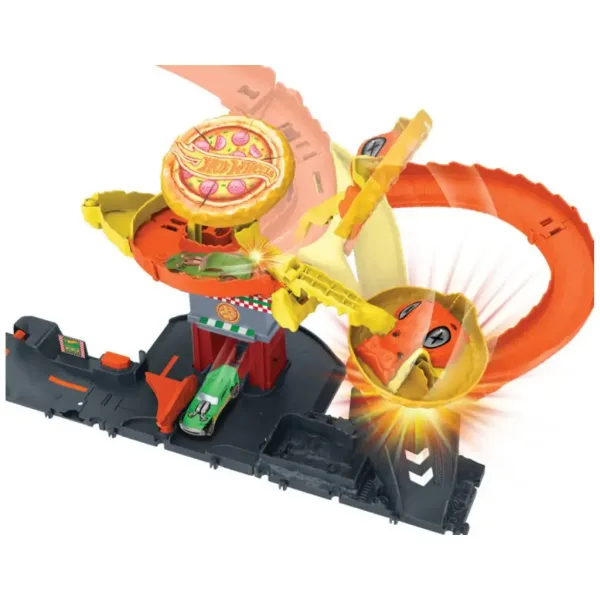 Hot Wheels City: Atak kobry w pizzerii zestaw torowy – Mattel zdjęcie 3