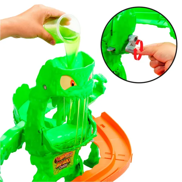 Hot Wheels Monster Trucks Slimeszörny Chaos Tor - Mattel zdjęcie 3