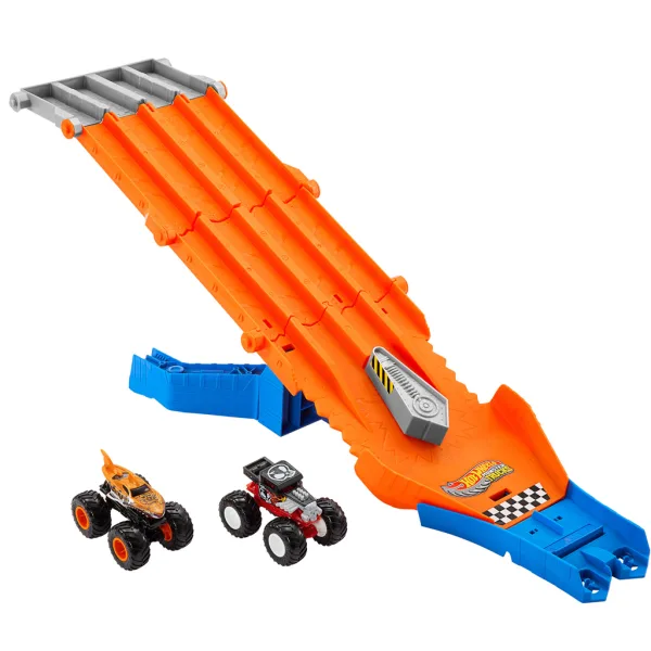 Hot Wheels Monster Trucks: Zestaw torów z 2 małymi samochodami - Mattel zdjęcie 2