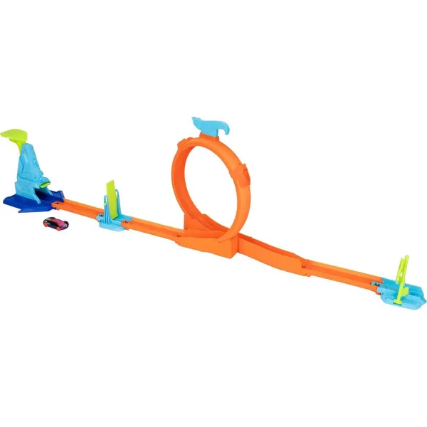 Hot Wheels: Zestaw startowy kaskadera - Zestaw do gry Loop Flag Finish - Mattel zdjęcie 2