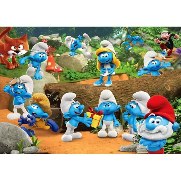 Hupikék Törpikék leśna zabawa 104szt supercolor puzzle - Clementoni zdjęcie 2