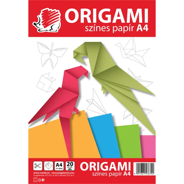 ICO: Origami kartki jeża w rozmiarze A/4 20arkuszy zdjęcie 1