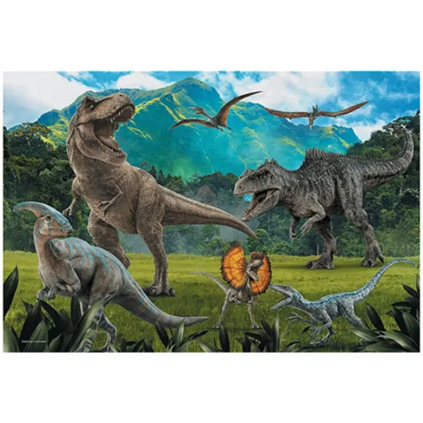 Jurassic World: Puzzle 100 elementów z dinozaurami z Jurassic Park - Trefl zdjęcie 2