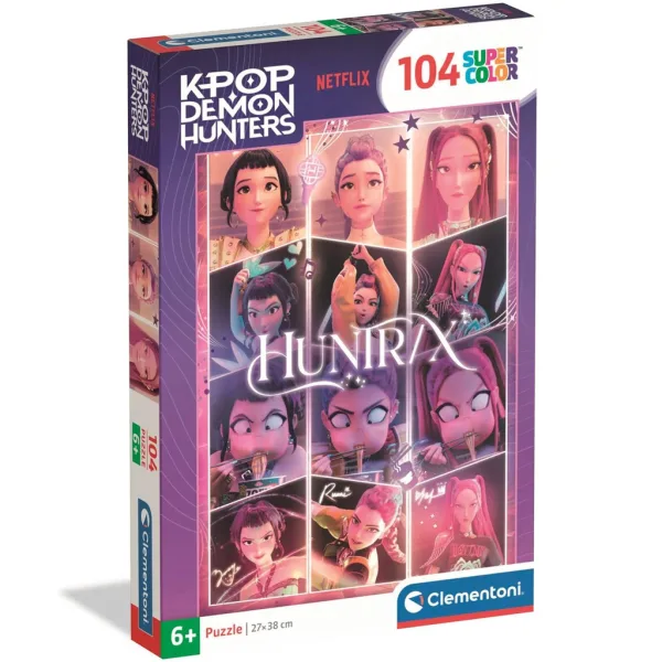 K-Pop łowcy demonów Huntrix SuperColor puzzle 104 szt. – Clementoni zdjęcie 1
