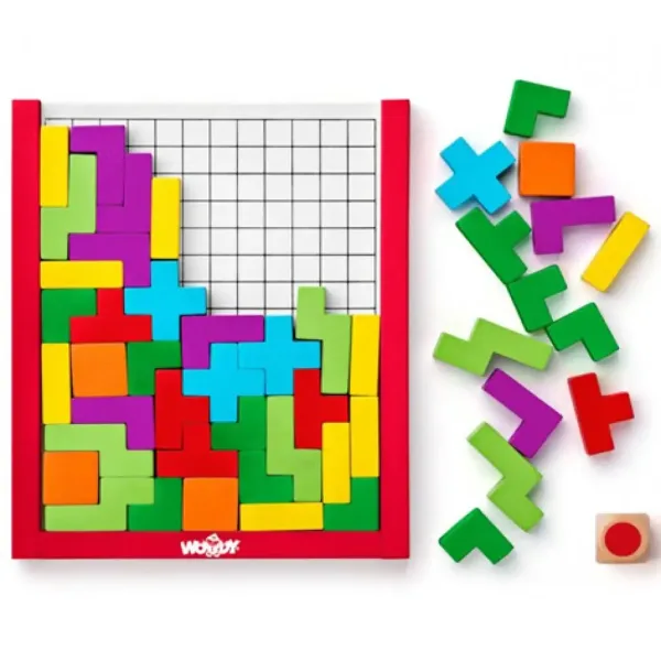 Kolorowa drewniana gra w tetris - Woodyland zdjęcie 2