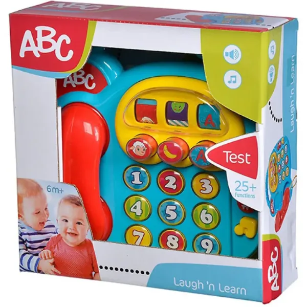 ABC kolorowy telefon z efektami świetlnymi i dźwiękowymi - Simba Toys zdjęcie 3