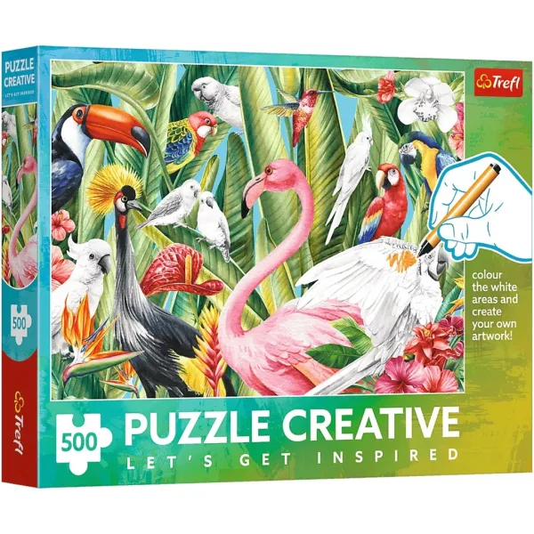 Kreatywne Motyle 500 sztuk kolorowanka puzzle - Trefl zdjęcie 1