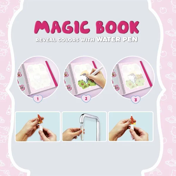 Książka magiczna Hello Kitty do rysowania wodą - Lisciani zdjęcie 3