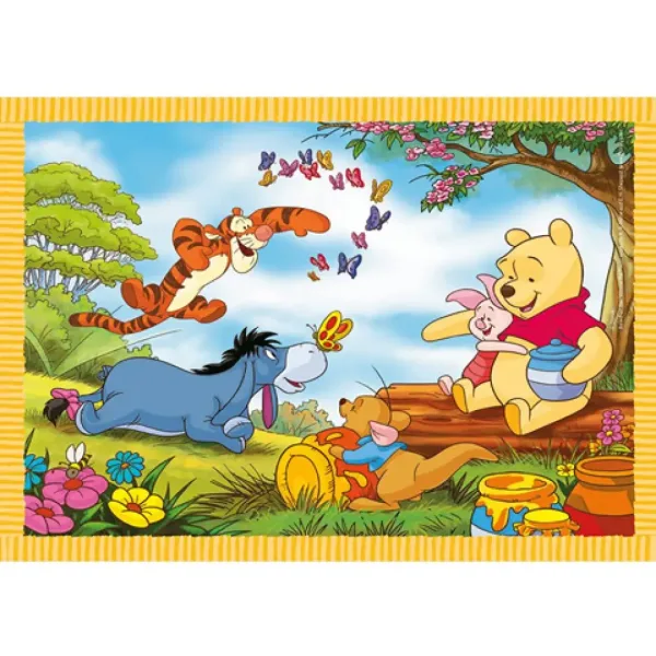 Kubuś Puchatek 4 w 1 puzzle - Clementoni zdjęcie 2