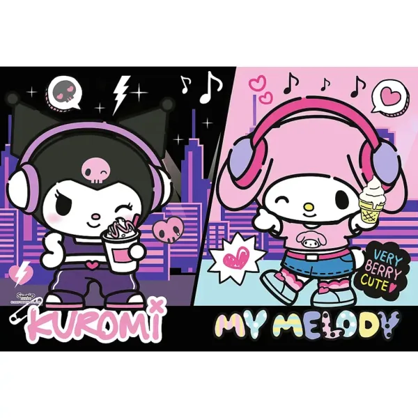 Kuromi i My Melody miejski rytm puzzle 160 elementów - Trefl zdjęcie 2