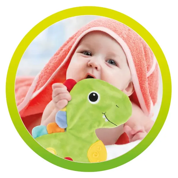 Little Stars: gryzak z dinozaurem, śliniaczek z grzechotką zdjęcie 4