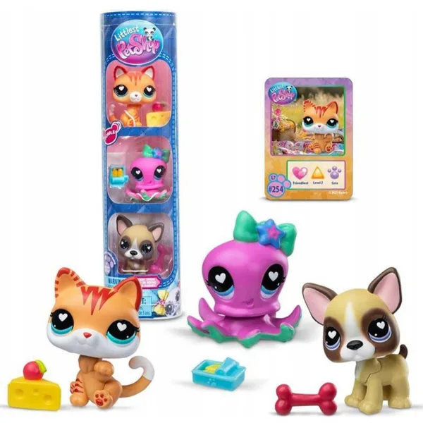 Littlest Pet Shop: Kot, ośmiornica, piesek zestaw figurek 3 sztuki seria 4 zdjęcie 1