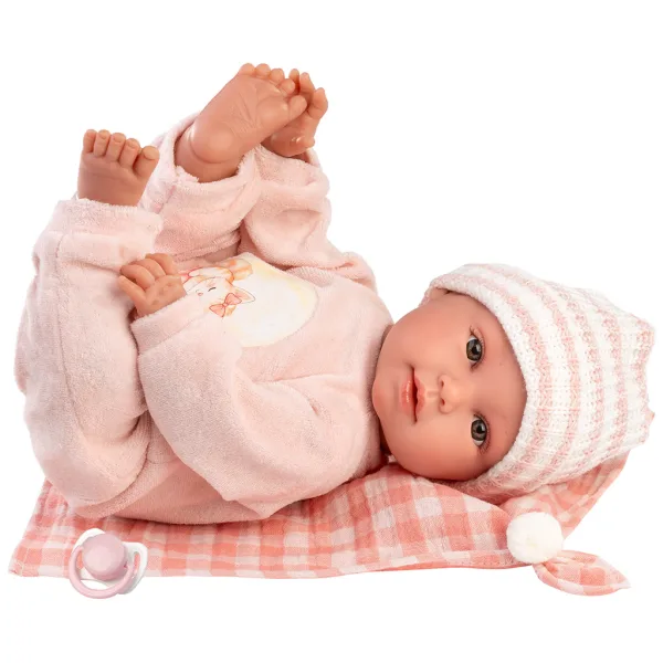 Llorens: Olivia 38cm płacząca lalka w kratkę zdjęcie 2