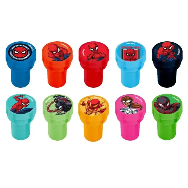 Luna: Stempel z końcówką w kształcie Spider-Mana i kolorową kredką, różne warianty, 1 sztuka zdjęcie 2