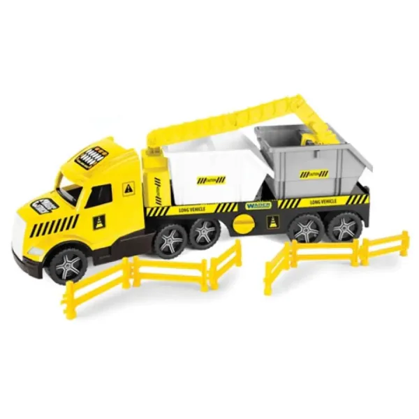 Magic Truck Technic: Ciężarówka z kontenerem i światłem 80cm - Wader zdjęcie 2
