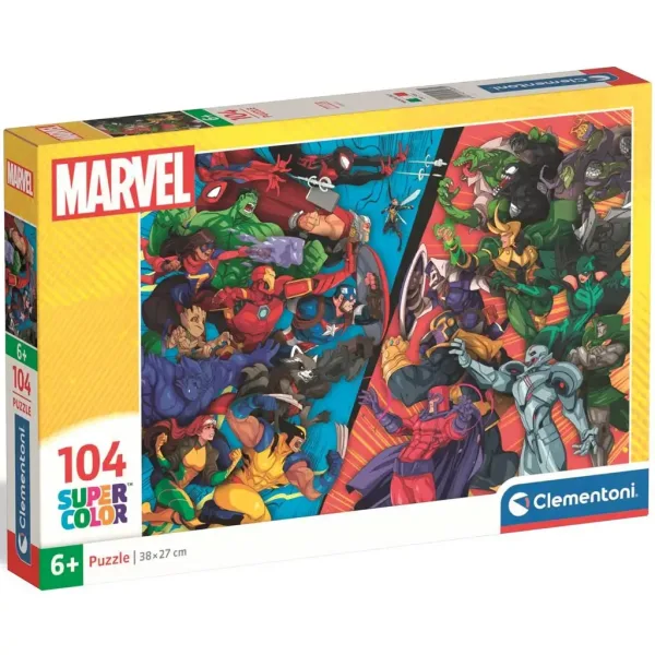 Marvel: Super Kolorowa Układanka 104 elementy - Clementoni zdjęcie 1