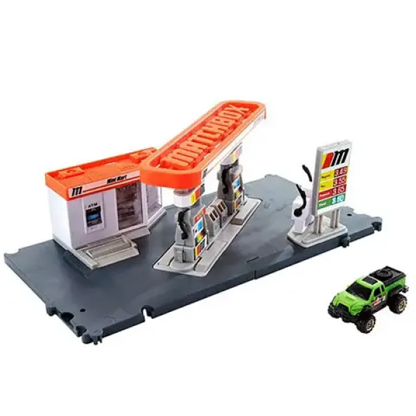 Matchbox: Zestaw zabawkowy Stacja benzynowa - Mattel zdjęcie 2