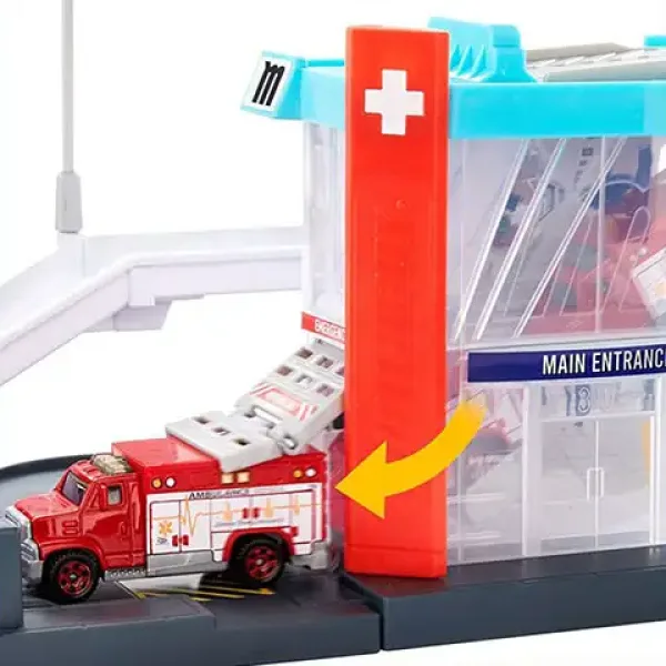 Matchbox: Zestaw zabawkowy z helikopterem stacji ratunkowej - Mattel zdjęcie 4