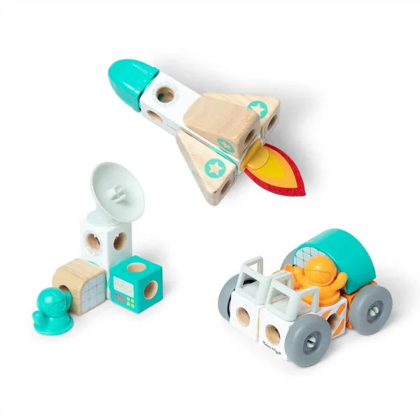 Melissa&Doug: Blockables - Zestaw zabawek drewnianych w kosmosie - Spin master zdjęcie 2