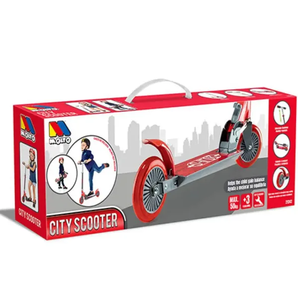 Molto: Hulajnoga City Scooter w kolorze czerwonym zdjęcie 1