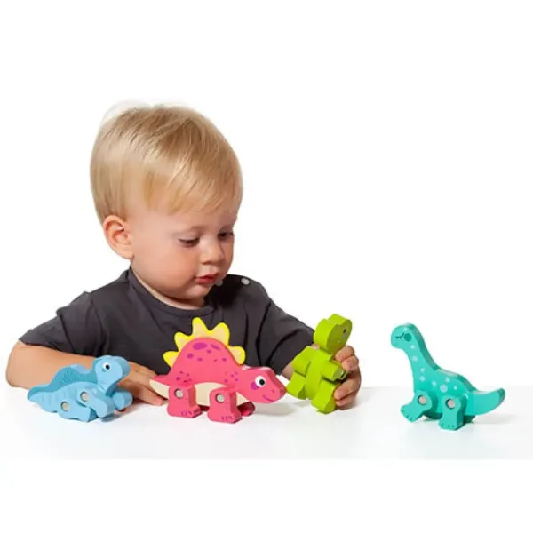 Molto: Nature Moja pierwsza dinozaur drewniana figurka zestaw 4 sztuki zdjęcie 3
