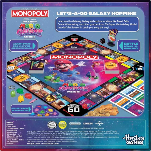 Monopoly Super Mario Galaktyka Gra planszowa - Hasbro zdjęcie 2