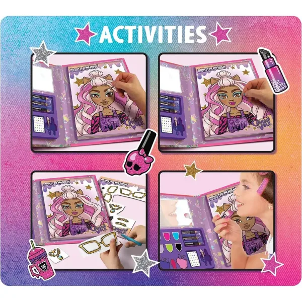 Monster High: Książeczka z makijażem i kolorowanką, 44 strony – Lisciani zdjęcie 3