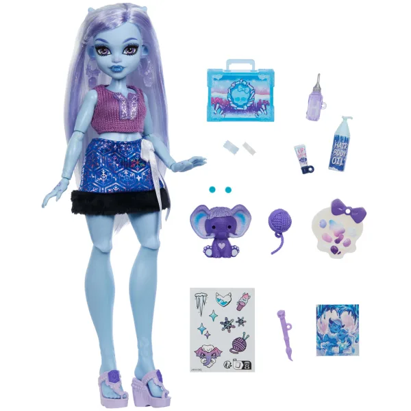 Monster High Pielęgnacja potworów Abbey Bominable lalka z akcesoriami - Mattel zdjęcie 3