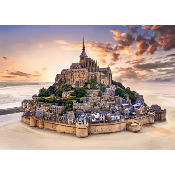 Mont Saint-Michel o zachodzie słońca 1500 elementów HQC kompaktowe puzzle - Clementoni zdjęcie 2