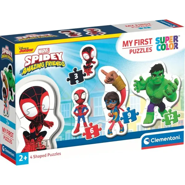 MyFirst Puzzle: 4 w 1 Spidey i przyjaciele Supercolor puzzle - Clementoni