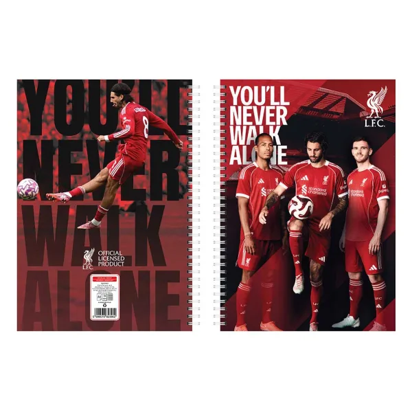 Nebulo: Liverpool Spiralnotizbuch w kratkę 70 kartek A/4 1szt zdjęcie 2